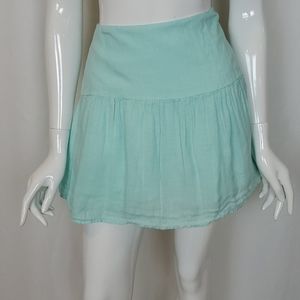 Vineyard Vines Mint Green Linen Mini Skirt